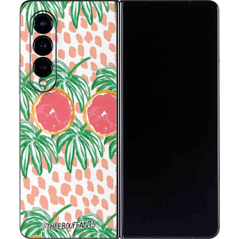 Bouffants and Broken Hearts Graphic Grapefruit Galaxy Z Fold4 5G Skin